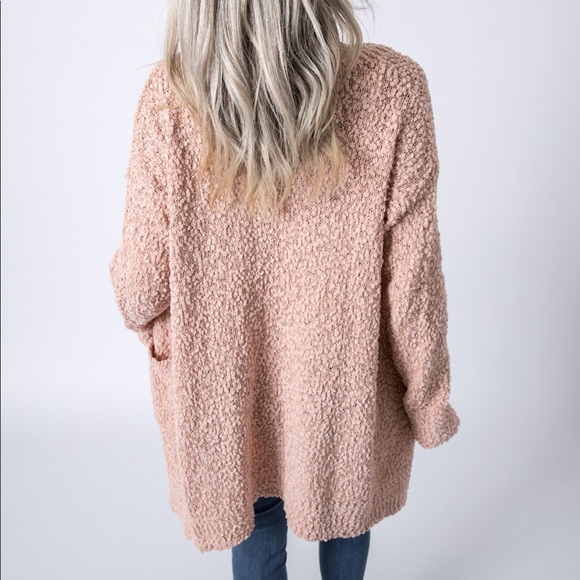 ✨LAST ONE✨Blush chunky knit popcorn cardigan - Picture 4 of 7